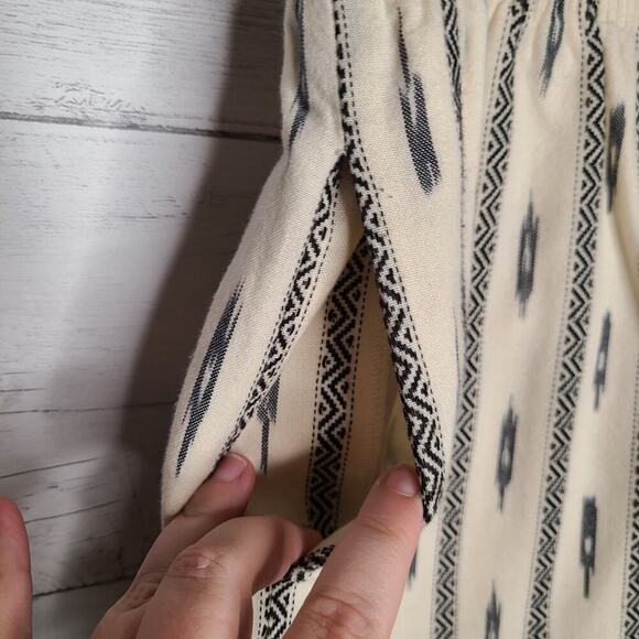 J. Crew Factory Cream & Black Aztec Print Mini Skirt Size 8 - Picture 5 of 11